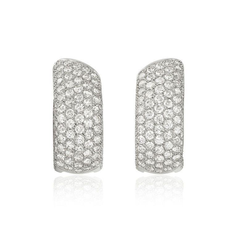 18k white gold diamond earrings