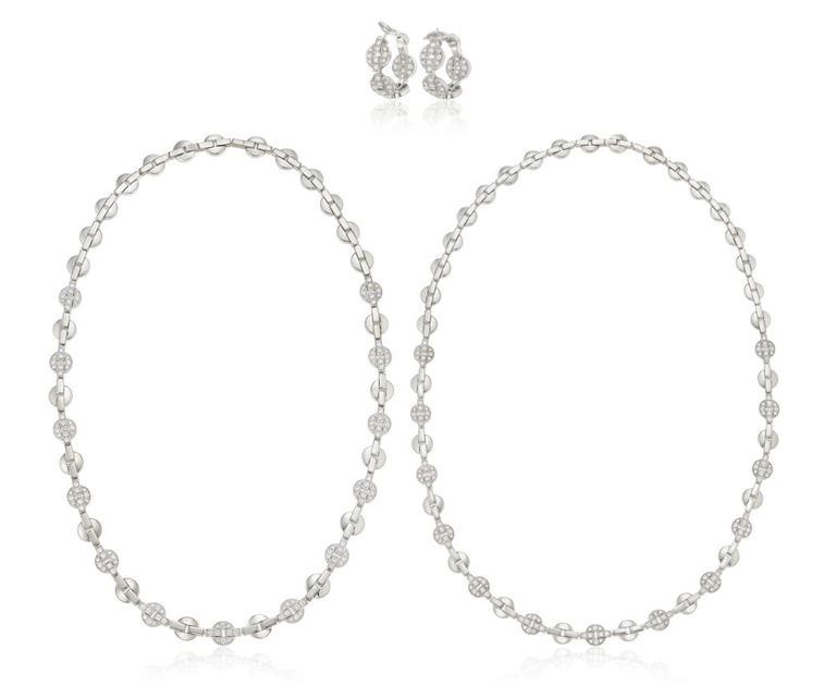 18k white gold diamond ‘Himalia’ jewelry