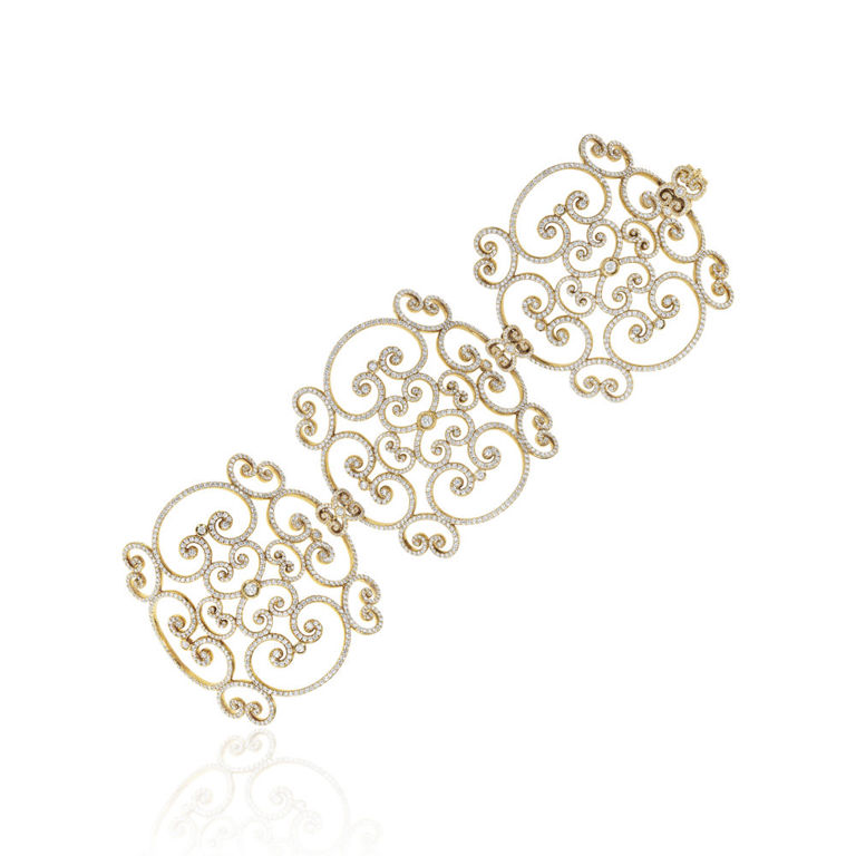 18k yellow gold diamond 'Venezia Goldoni' bracelet