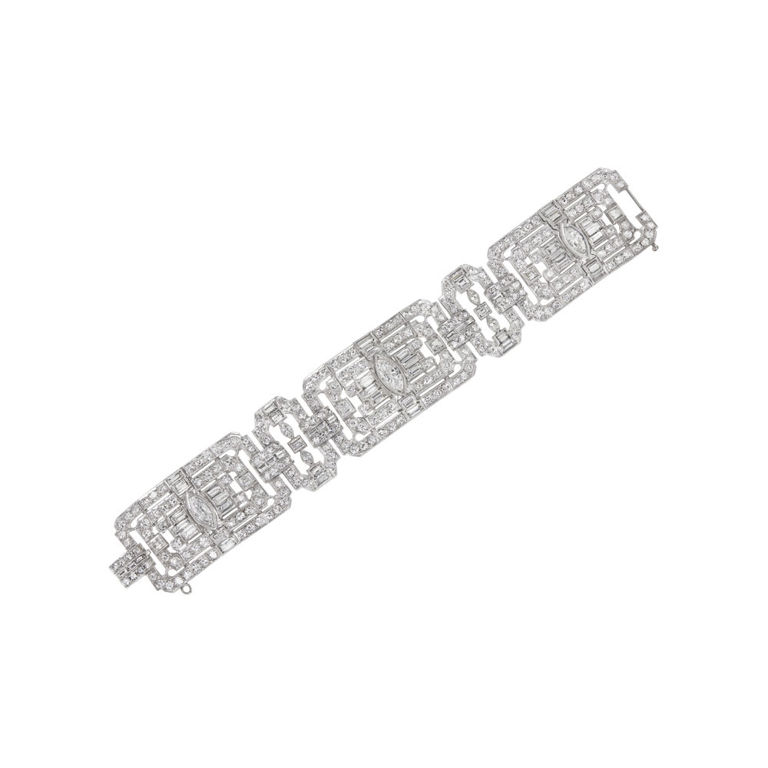 Platinum diamond bracelet