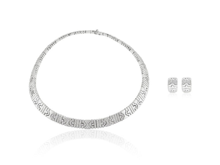 18k white gold diamond 'Parentesi' jewelry