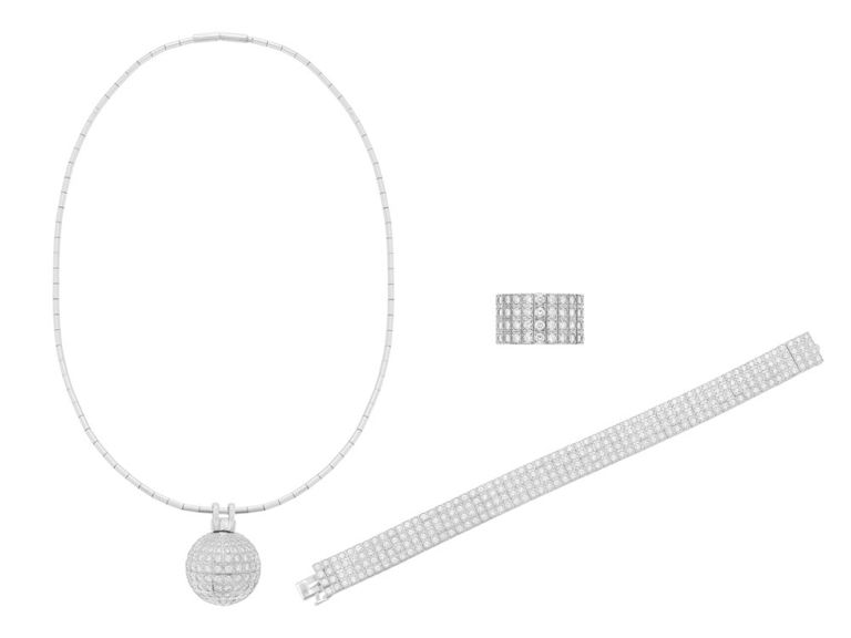 18k white gold diamond ‘Paillettes’ jewelry