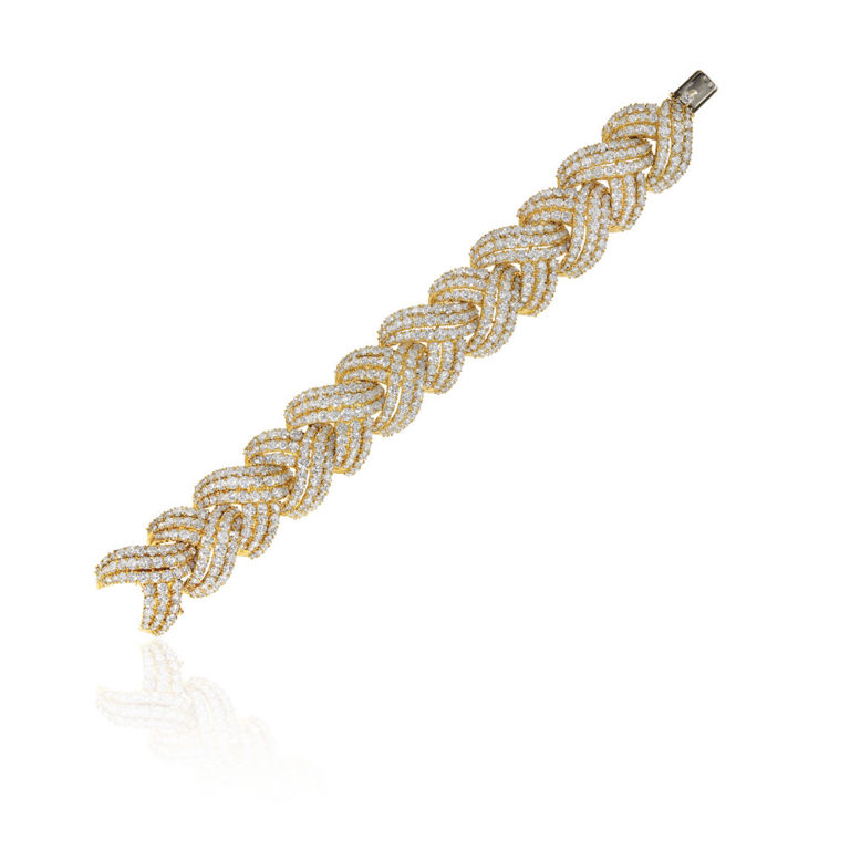 18k yellow gold diamond bracelet