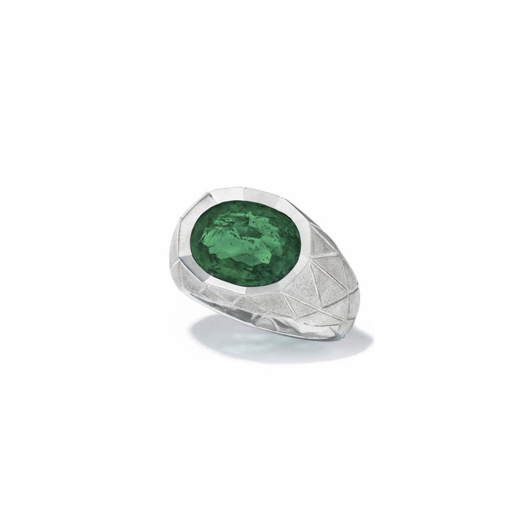 Platinum emerald ring
