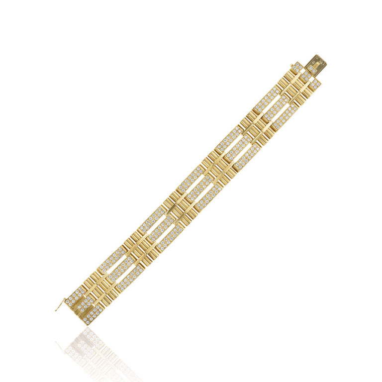 18k yellow gold diamond bracelet