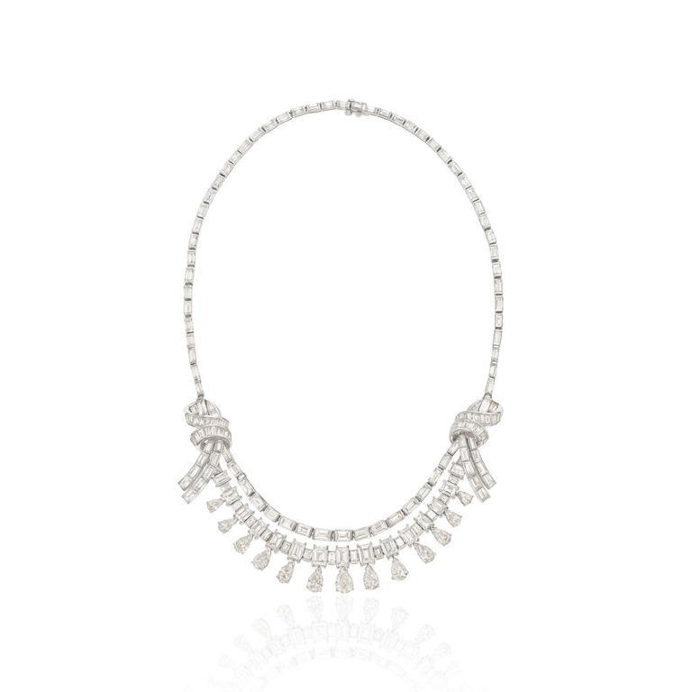 Platinum diamond necklace