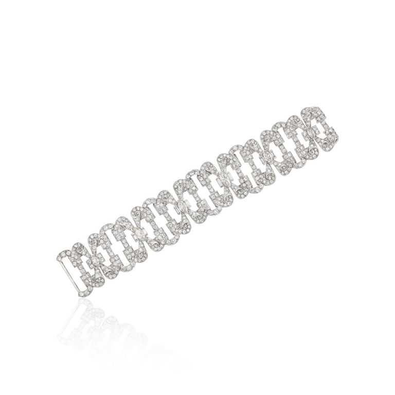 Platinum diamond bracelet