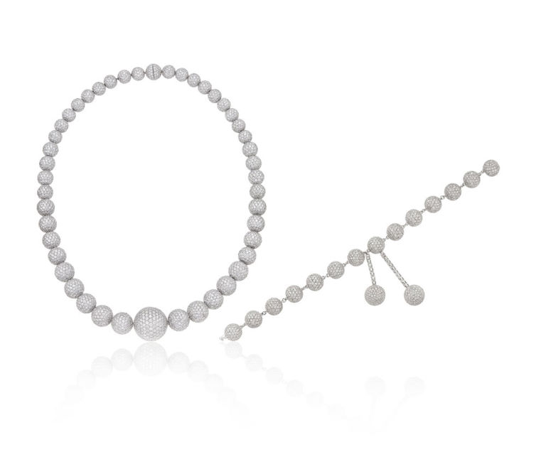 18k white gold and diamond jewelry