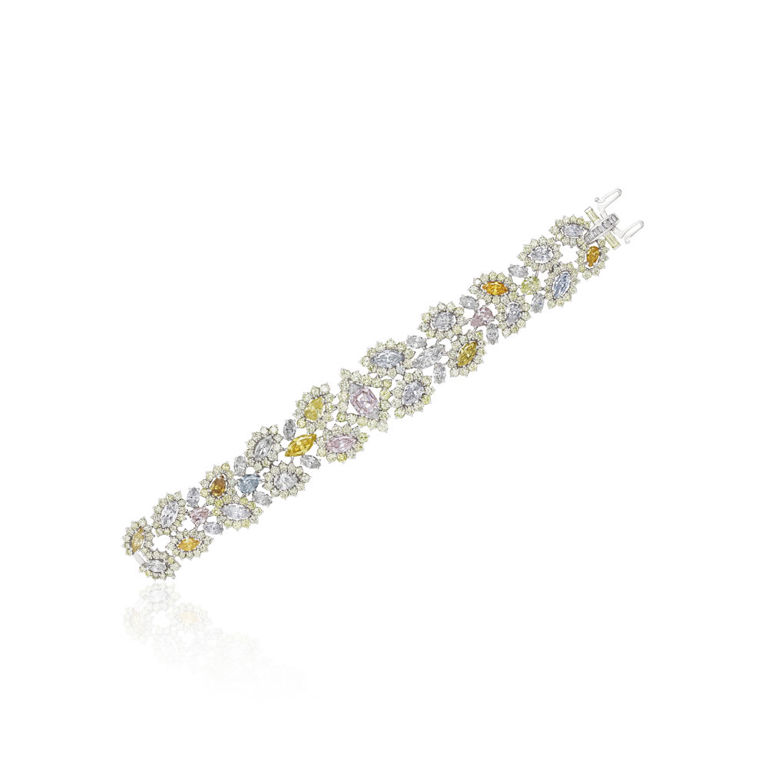 Platinum diamond bracelet
