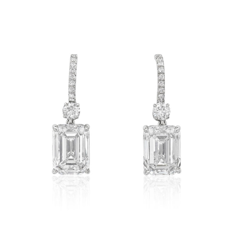 Platinum diamond earrings