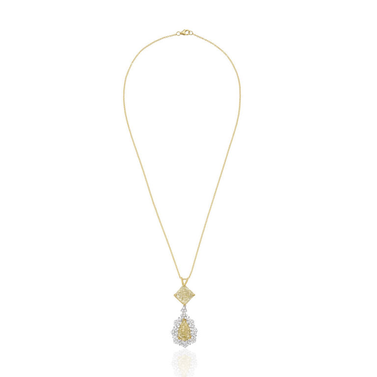 14k yellow gold diamond necklace