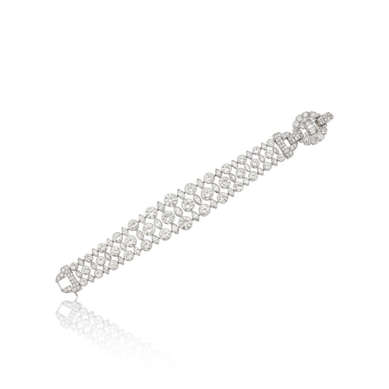 Platinum diamond bracelet
