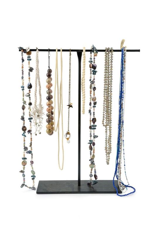 Eight beaded costume necklaces
