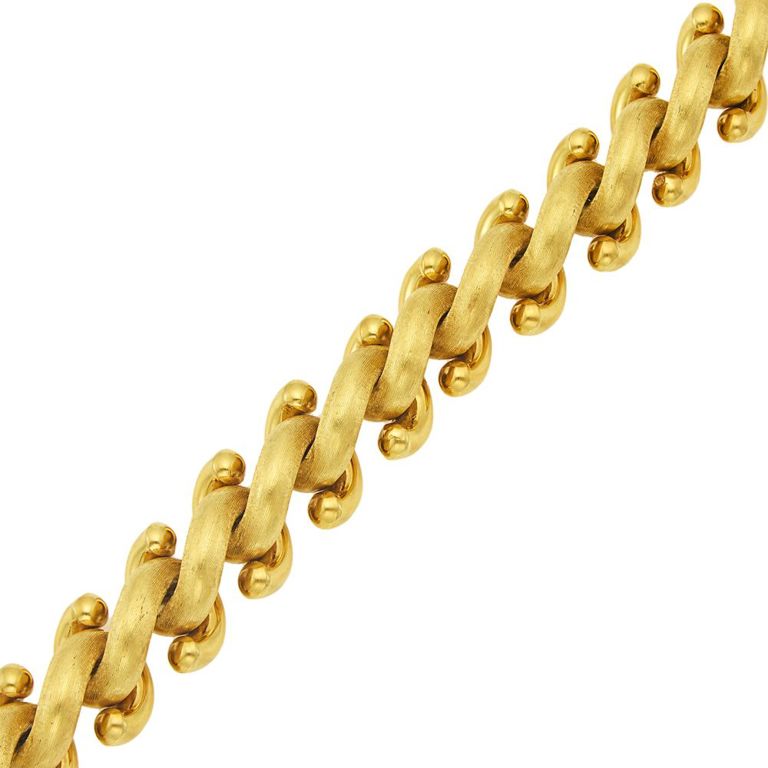 18k gold link bracelet