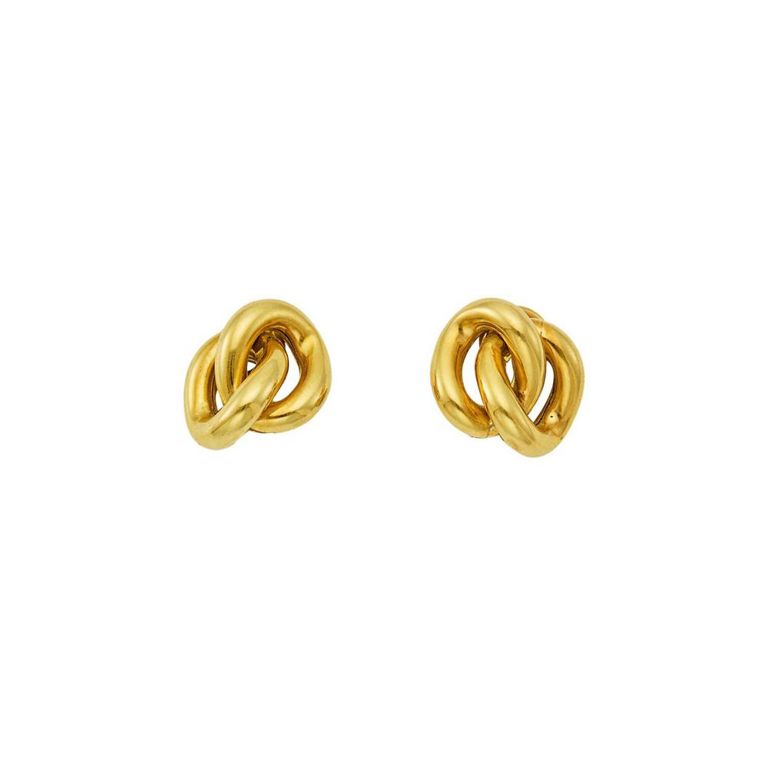 18k gold knot earrings