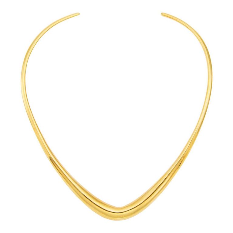 18k gold torque necklace
