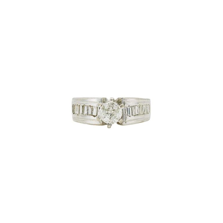 14k white gold diamond ring