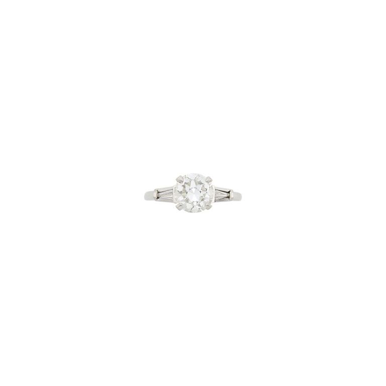 Platinum and diamond ring