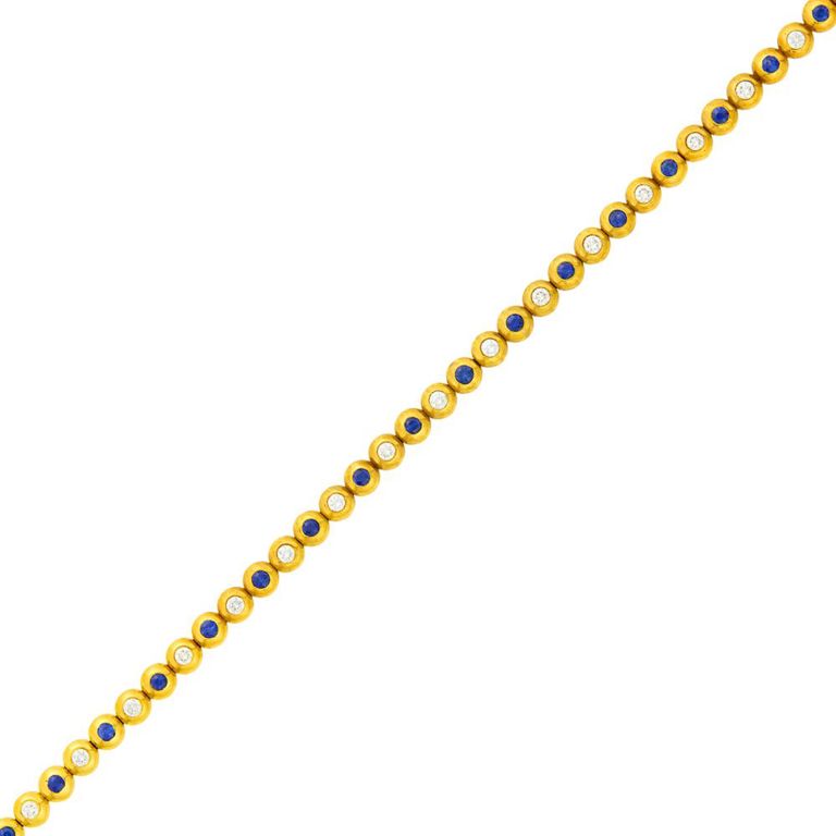 Tiffany & Co. gold bracelet with sapphires and diamonds