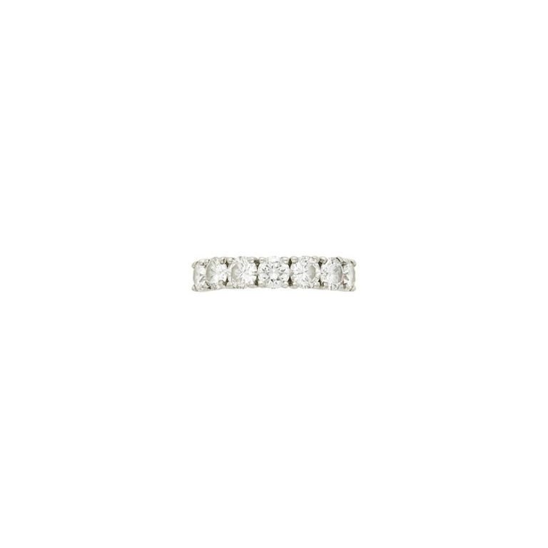Platinum and diamond band ring