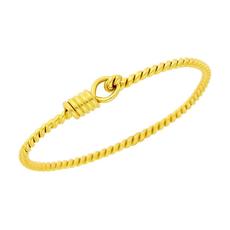 18k gold Cartier fluted bangle bracelet