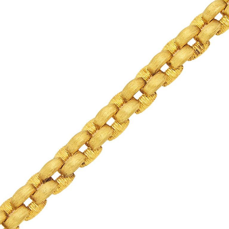 14k gold link bracelet