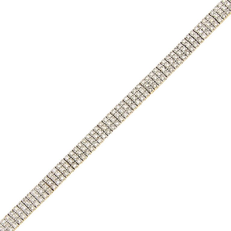 14k two-color gold bracelet with diamonds