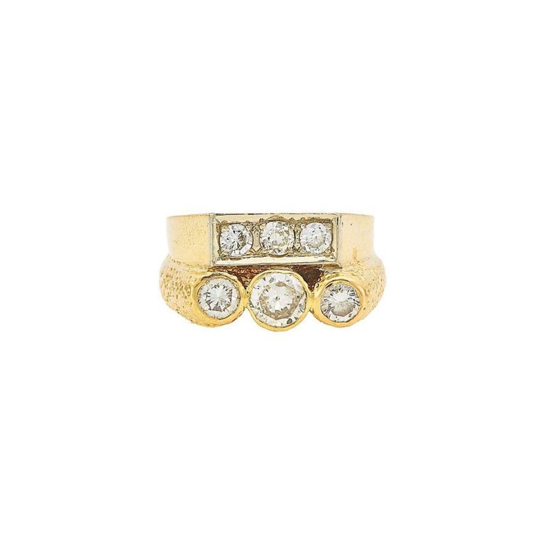 Gold double band ring