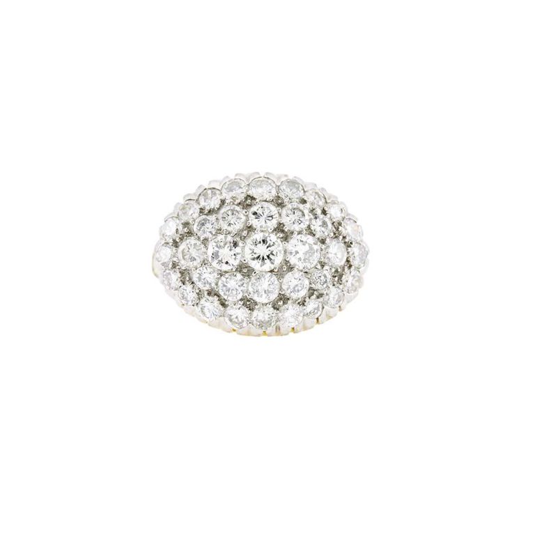 Gold, platinum and diamond ring