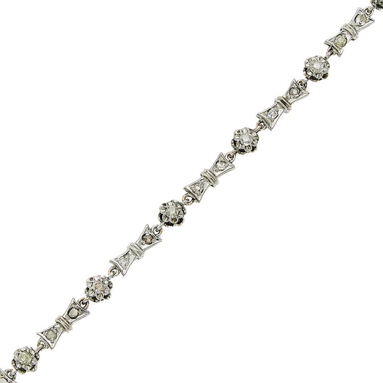 14k white gold diamond bracelet