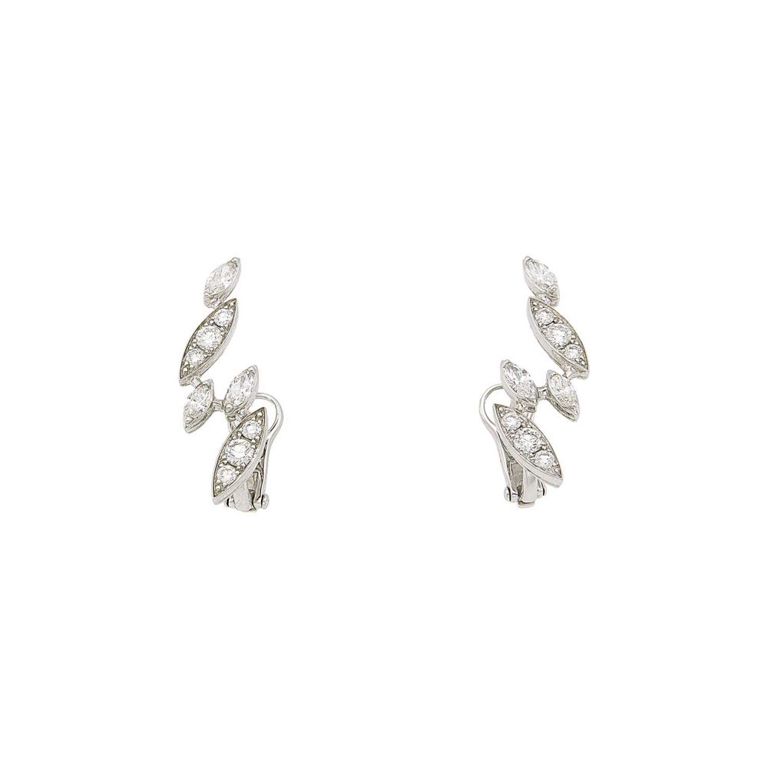18k white gold diamond earrings