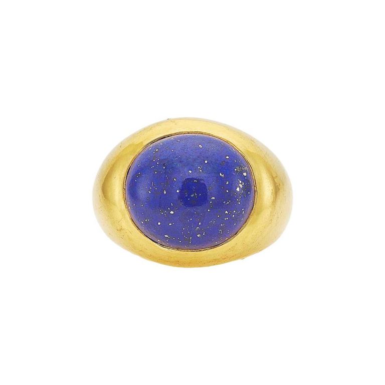 Tiffany & Co. 18k gold and lapis gentleman's ring
