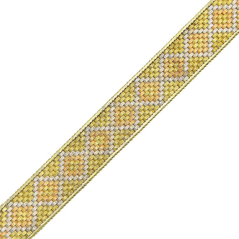 14k tricolor gold bracelet