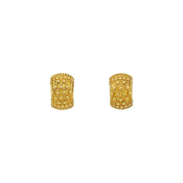 High karat gold huggie earrings