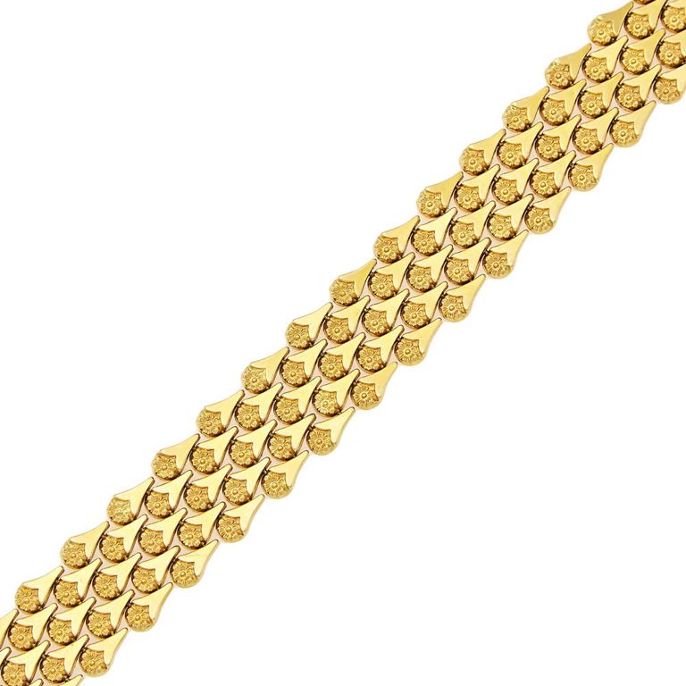 18k gold link bracelet