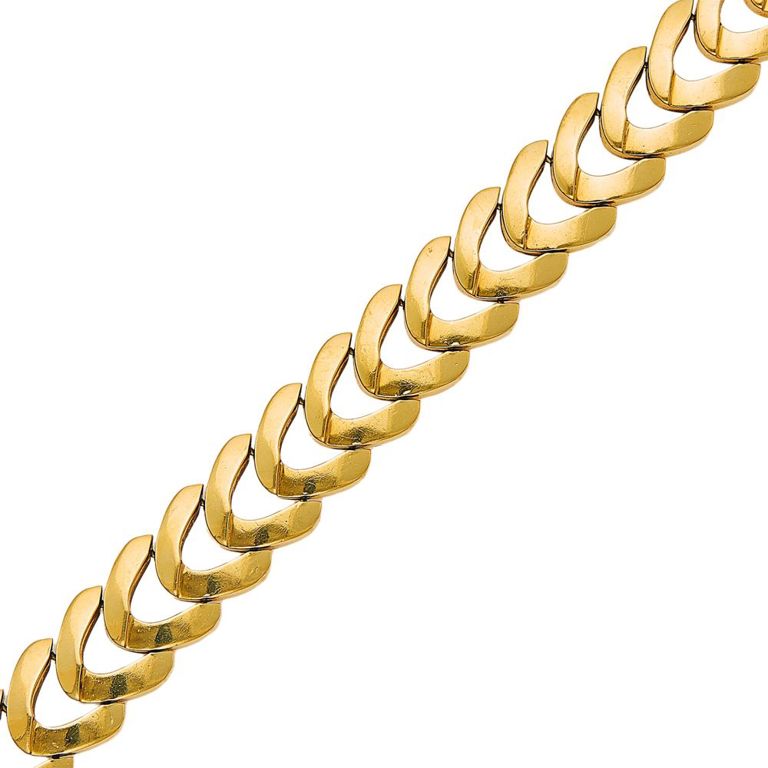 14k gold link bracelet