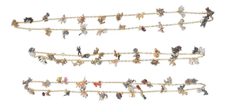 Three strands of Joan Rivers Noah's Ark necklaces