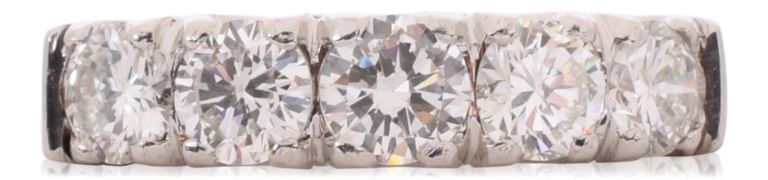 Platinum and diamond band