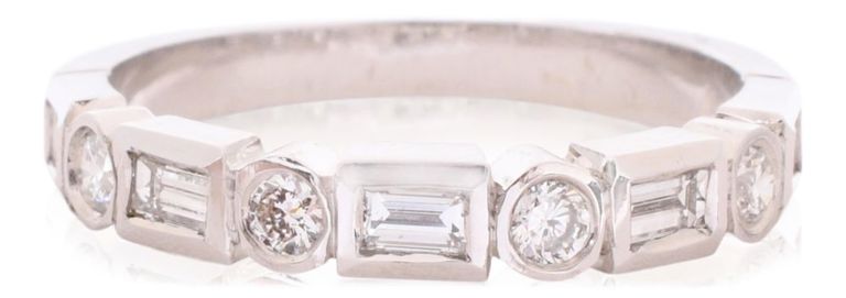 18k white gold diamond eternity band