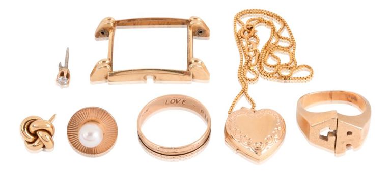 Group of 14k yellow gold jewelry