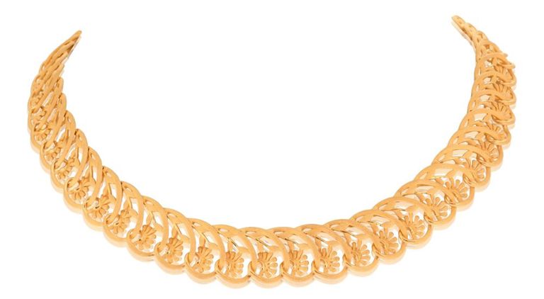 24k yellow gold necklace