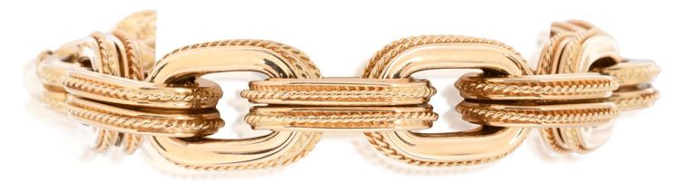 18k yellow gold link chain bracelet