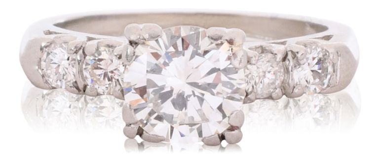 Platinum and diamond ring