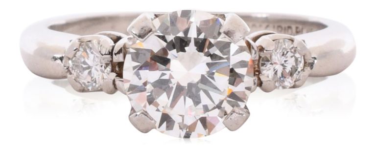 Platinum and diamond solitaire