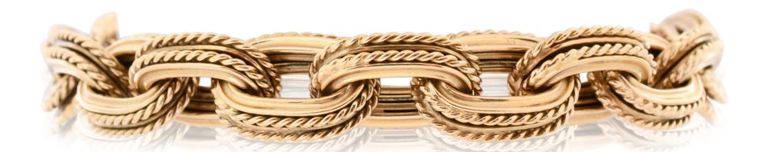 18k yellow gold small link chain bracelet
