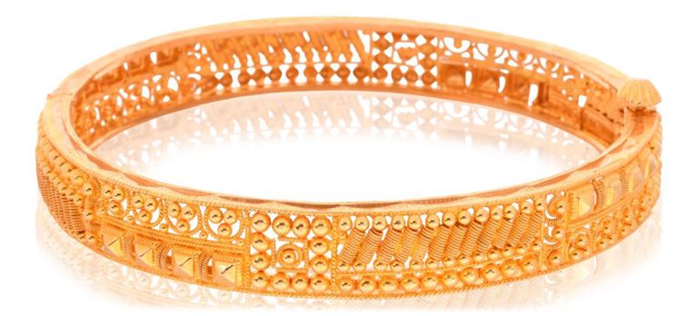 21k yellow gold bangle bracelet