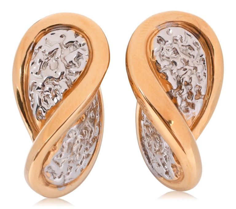 Graziella 18k bi-color gold earrings
