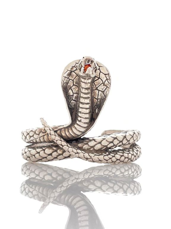 Sterling silver amethyst cobra cuff