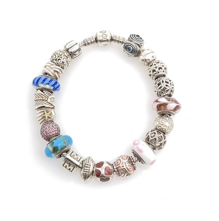 Pandora sterling silver charm bracelet