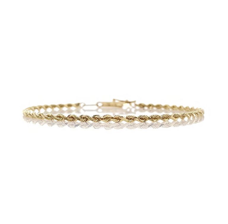 14k Beverly Hills Gold twisted link bracelet